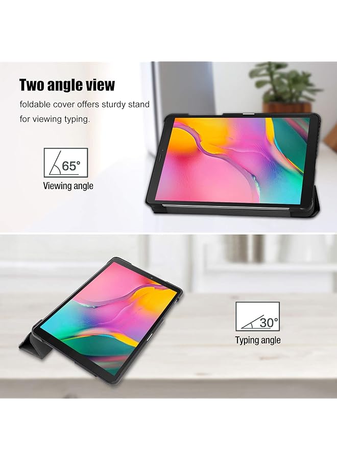 Procases Galaxy Tab A 8.0 2019 Case T290 T295 Slim Light Cover Trifold Stand Hard Shell Folio Case For 8.0 Inch Galaxy Tab A 2019 Without S Pen Model Sm-T290 Wi-Fi Sm-T295 Lte -Black - Image 4