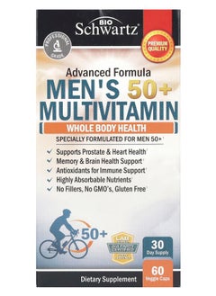 BioSchwartz Men's 50+ Multivitamin 60 Veggie Caps 