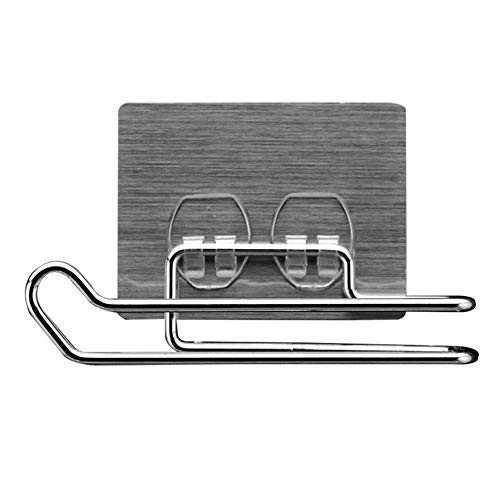 RIANZ No Drill Stainless Steel Self Adhesive Toilet PaperTissue Roll Holder Bathroom Rack for Kitchen Pack of 1 - Image 2