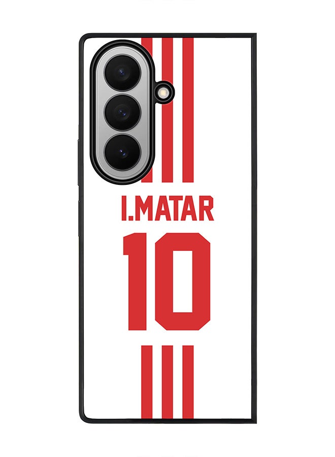 Stylizedd For Samsung Galaxy Z Fold7 Case,Slim fit Camera Protection, Shockproof Thin Phone cover  - Football - UAE,  I.Matar