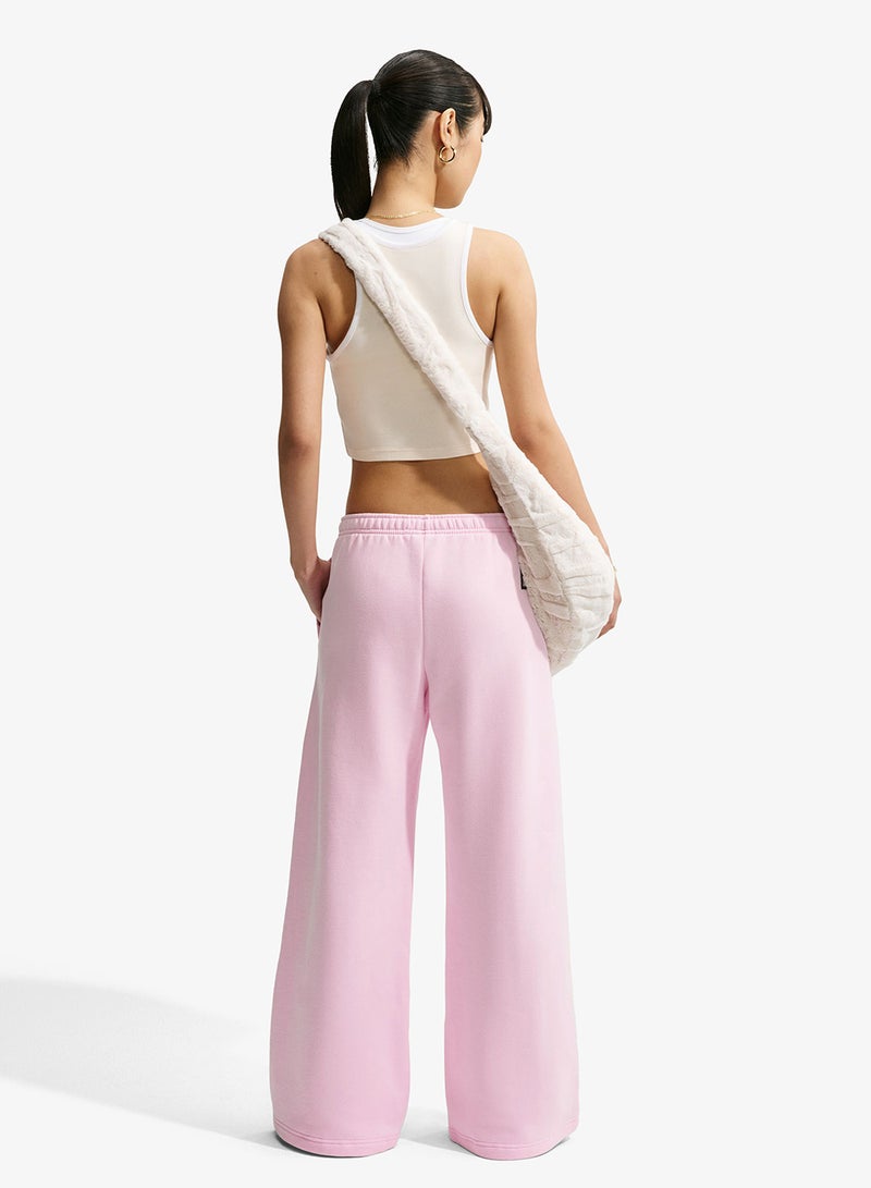 Nike Studio Fleece Mid-Rise Woven-Look Sweatpants - Image 2