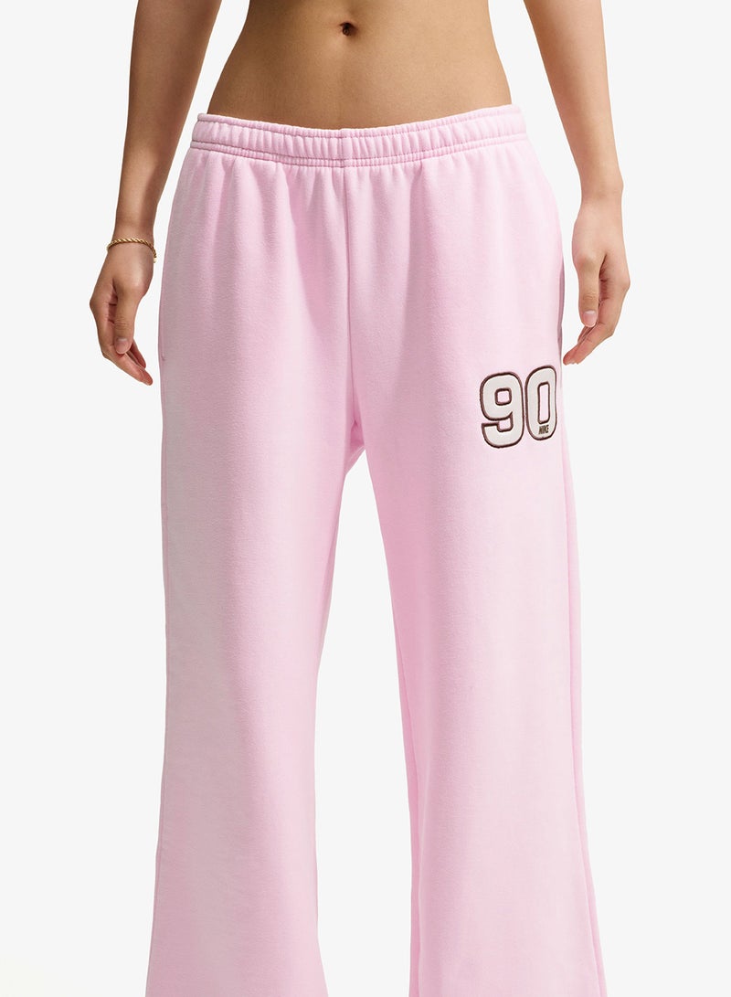 Nike Studio Fleece Mid-Rise Woven-Look Sweatpants - Image 3