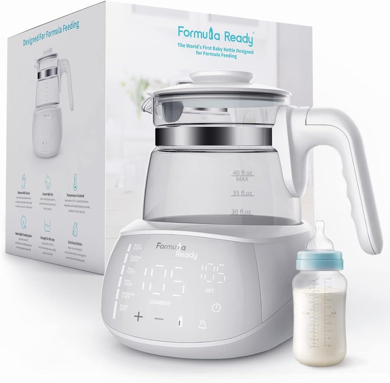 Formula Ready Baby Water Kettle- One Button Boil Cool Down and Keep Warm at Perfect Temperature 24/7 - Dispense Water Instantly- Replace Traditional Bottle Warmer - Image 1