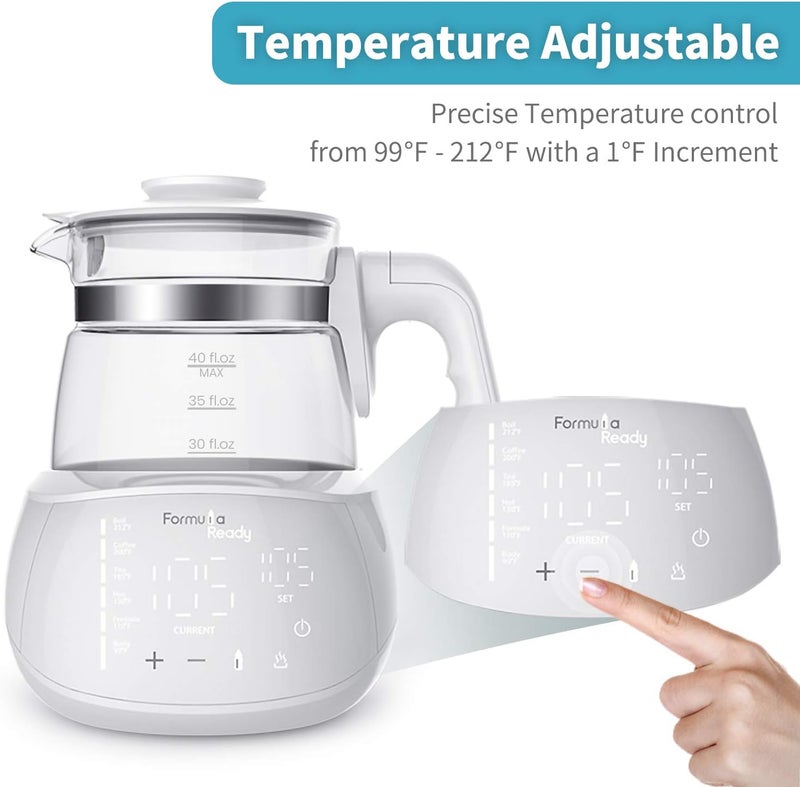 Formula Ready Baby Water Kettle- One Button Boil Cool Down and Keep Warm at Perfect Temperature 24/7 - Dispense Water Instantly- Replace Traditional Bottle Warmer - Image 4