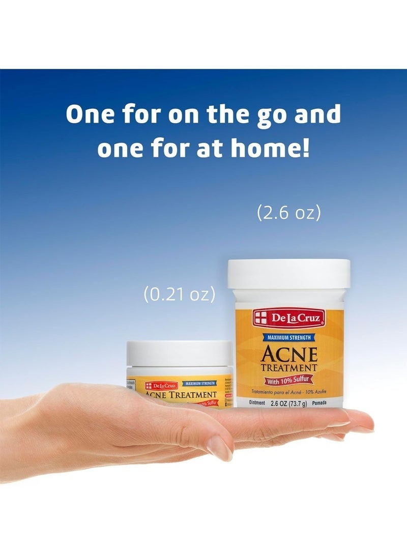 دي لا كروز مرهم الكبريت من دي لا كروز - علاج حب الشباب الكيسي للوجه والجسم - قناع علاج موضعي يومي لمدة 10 دقائق - علاج هرموني آمن وفعال لحب الشباب يزيل البثور - Image 5