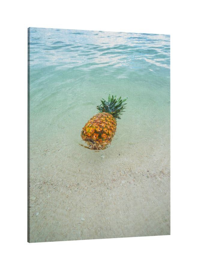 RKN Decorative Printed Framed Canvas Wall Art Yellow/Green/Blue 60 x 80centimeter - Image 1