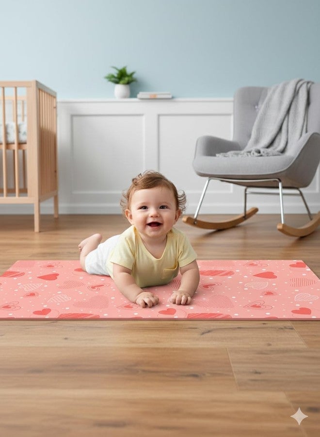 SuperBottoms Diaper Changing Mat for Baby - Waterproof & Washable Bed Protector | Super Absorbent, Lightweight, Breathable InstaDry Mat (70cm x 100cm) - Peppy Pink (Medium) - Image 1