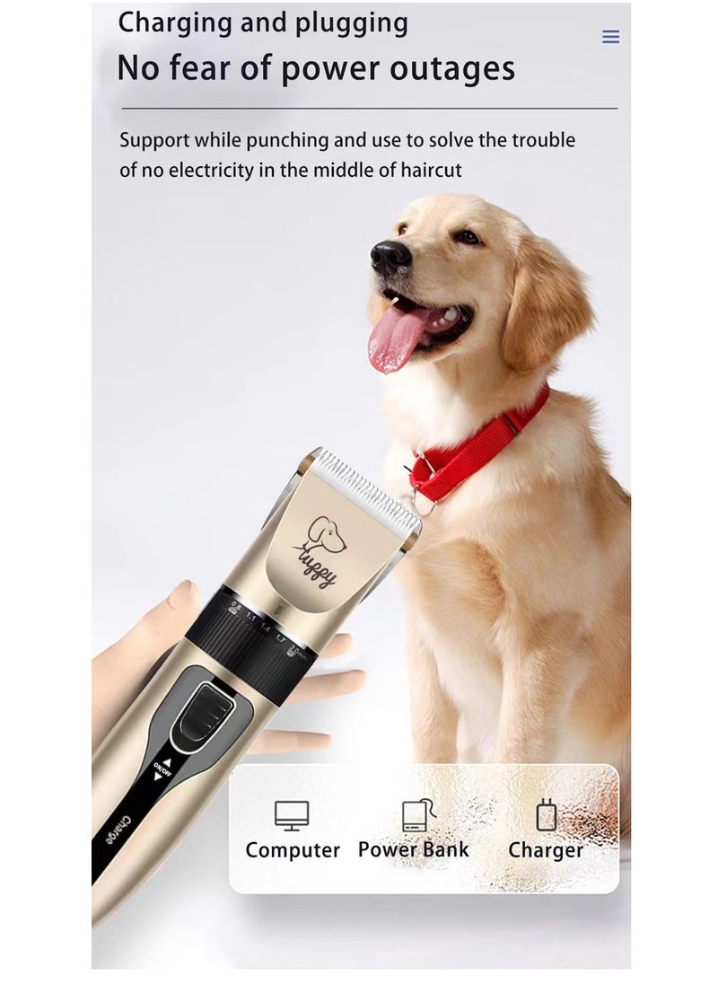 Arabest - Dog Grooming Kit Clippers, Low Noise, Electric Quiet, Rechargeable, Cordless, Pet Hair Thick Coats Clippers Trimmers Set, Suitable for Dogs, Cats, and Other Pets - Image 1