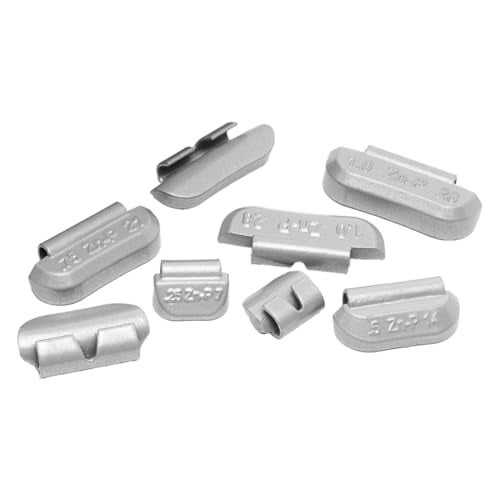 CKAuto 100Pcs P Series Zinc Clip on Wheel Weights Assortment, 0.25oz, 0.5oz, 0.75oz, 1.0oz, 25pcs for Each Size Fit for Steel Wheel - Image 4