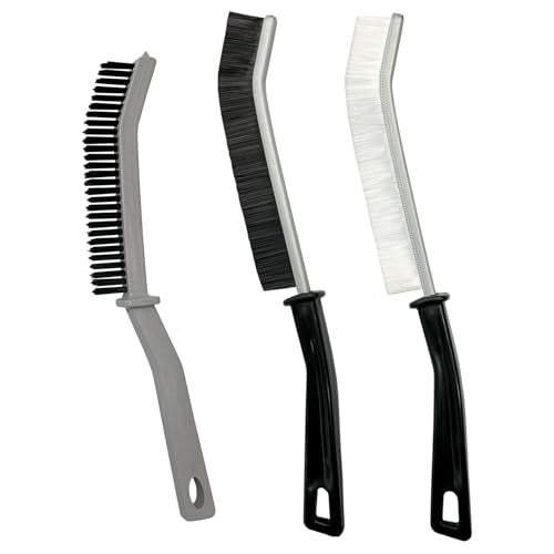 Miccillot Crevice Cleaning Brush, Hard-Bristled Gap Scrub Brush, Toilet Gap Cleaning Brush Tool, for Scrub Small Spaces, Kitchen, Bathroom, Corner, Grout, Sink, Window Tracks, Hinges, 3pcs - Image 1