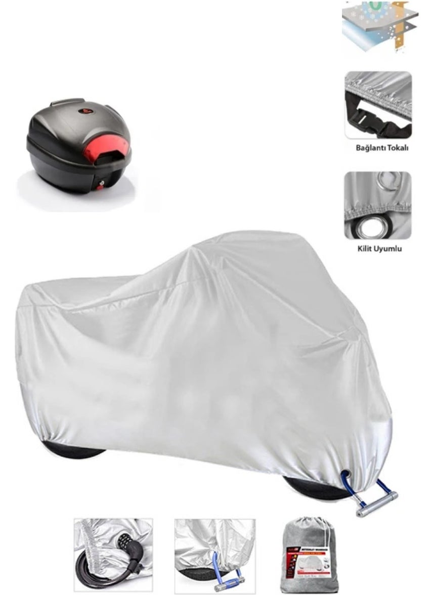 Breen - Lambretta V125 Special Rear Bag and Lock Compatible Gray Motorcycle Canvas, Safe - Image 1