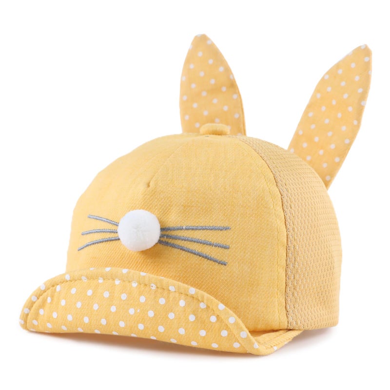 Peecabe Baby Baseball Cap Toddler Infant Boys Girls Sun Hat Breathable Cute Hats for Spring Summer 6M-3T (US, Age, 3 Months, 12 Months, Yellow Rabbit) - Image 1