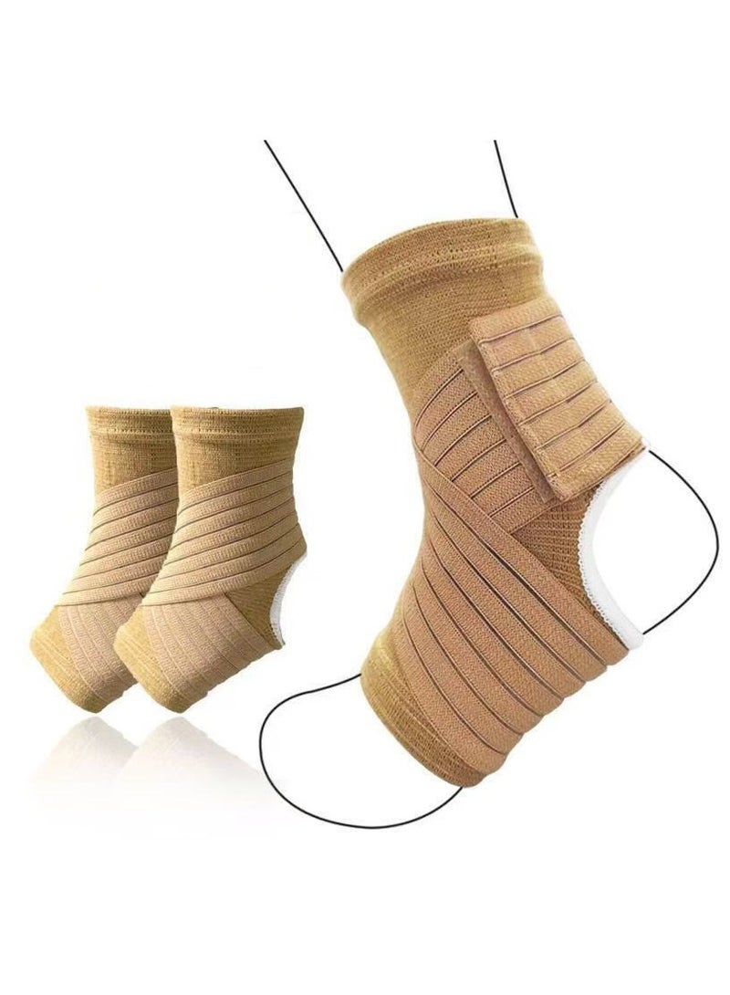 ماسكابوني دعامة كاحل، دعامة للكاحل للنساء والرجال، كم ضغط للكاحل قابل للتعديل مع لفافات تثبيت، واقيات ضمادات الكاحل للرياضة، التواء الكاحل، التهاب اللفافة الاخمصية - Image 1