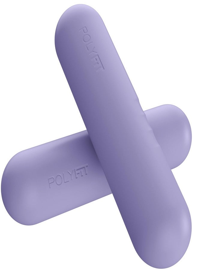 Polyfit Dumbbell Weight Bars for Women - Set of 2 (3.3 LB | 6.5 LB Pair) - Dumbbell Set for Walking, Yoga, Dance, Barre, Pilates, Cardio, Aerobics - Lavender - Image 1