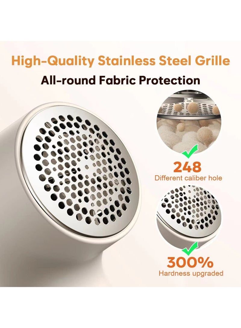 SOLARAE Rechargeable Fabric Shaver, Lint Remover for Clothes with Digital Display, Electric Lint Shaver with 6-Leaf Blades, 3-Speeds Defuzzer for Removing Fuzz and Pill from Sweater, Furniture (1Pcs) - Image 4