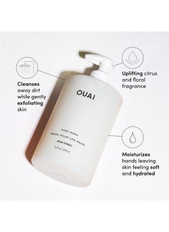 Ouai OUAI Hand Wash and Hand Lotion Set, Dean Street Scent - Moisturizes and Exfoliates with Daily Use - Made with Jojoba Esters, Avocado & Rosehip Oils (16 Fl Oz Each)  - Image 2