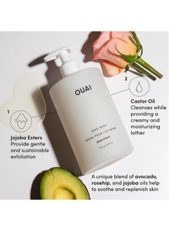 Ouai OUAI Hand Wash and Hand Lotion Set, Dean Street Scent - Moisturizes and Exfoliates with Daily Use - Made with Jojoba Esters, Avocado & Rosehip Oils (16 Fl Oz Each)  - Image 3