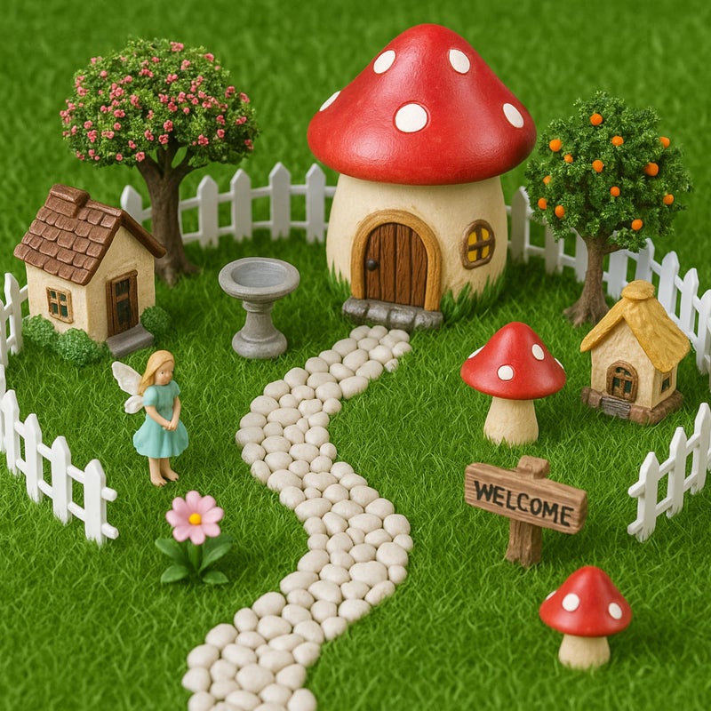 Shindel 10 Packs 6" x 6" Fake Grass Decor, Artificial Grass for Crafts, Fairy Garden Turf, Diorama Supplies Miniature Lawn Mat, Dollhouse Ornament DIY Decoration - Image 5