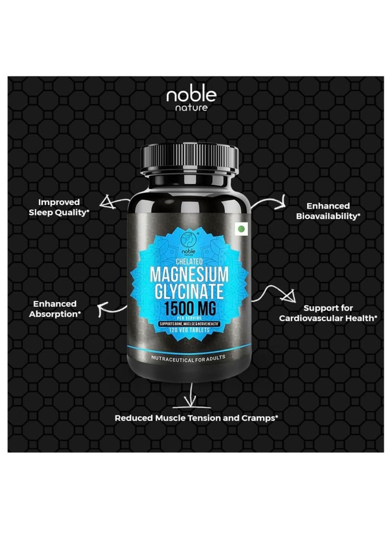 Chelated Magnesium Glycinate 1500MG per serving - 120 Veg Tablets - Supports Bone, Muscle & Nerve Health - pzsku/ZDF10721DDFE026D03914Z/45/_/1691047028/6799f0b6-13cb-4c42-a843-8e7e6e7cfb0d