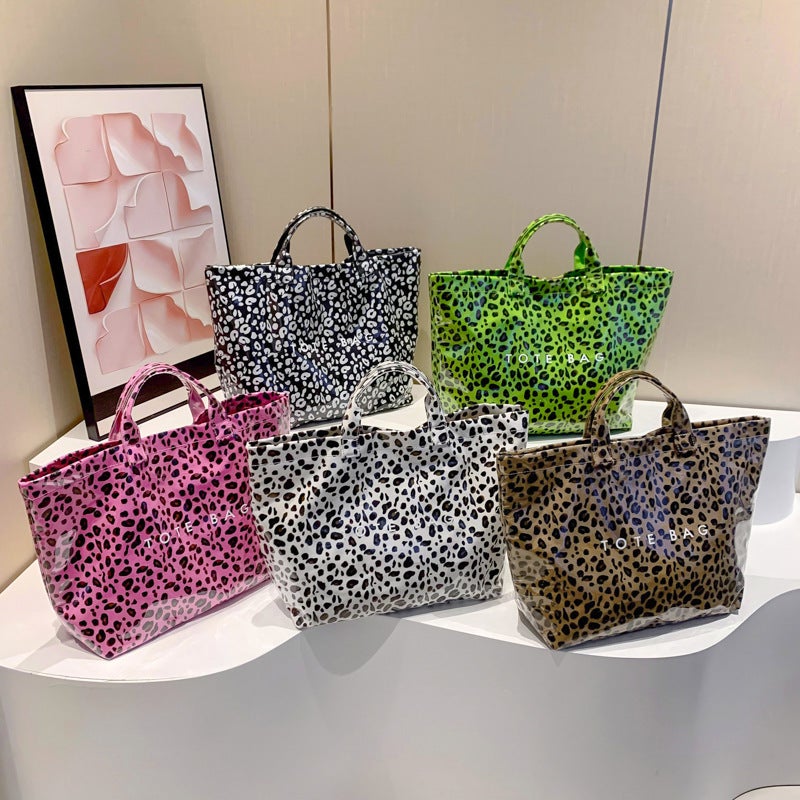 Large Capacity Leopard Print Commuter Lazy Style Bag Fashion Portable Large Capacity Shoulder Mommy - Image 2