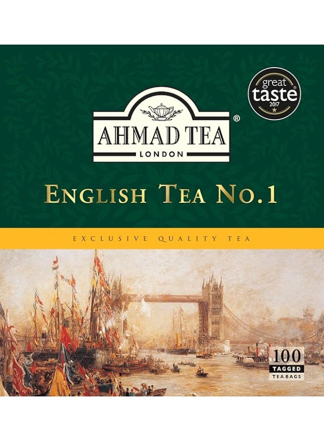 أحمد تي شاي أحمد الإنجليزي رقم 1، 100 كيس، 200 غرام