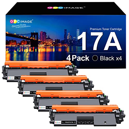 GPC Image Compatible Toner Cartridge Replacement for HP 17A CF217A Black Toner Cartridge Compatible with LaserJet Pro M102a M102w Pro MFP M130nw M130a M130fn M130fw Series Printer, 4 Pack (Black) - Image 1