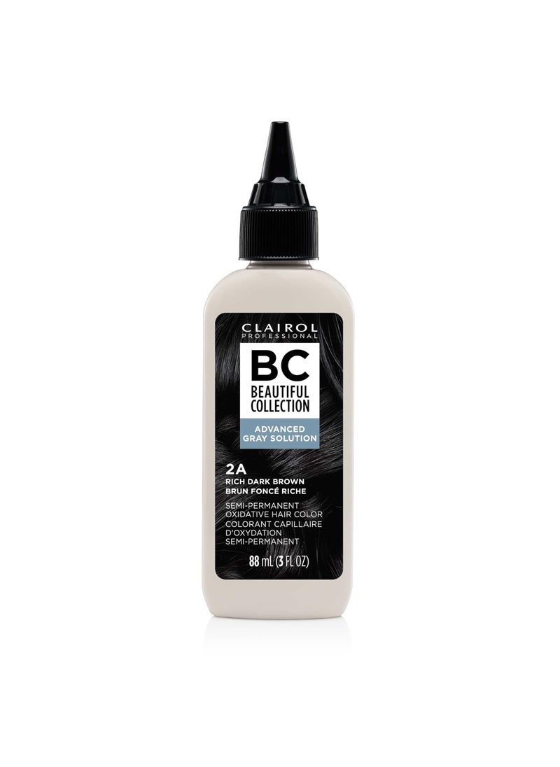 CLAIROL PROFESSIONAL - Clairol Professional Beautiful Collection Advanced Gray Solutions 2A Rich Dark Brown 3 oz  Packaging May Vary - Image 1