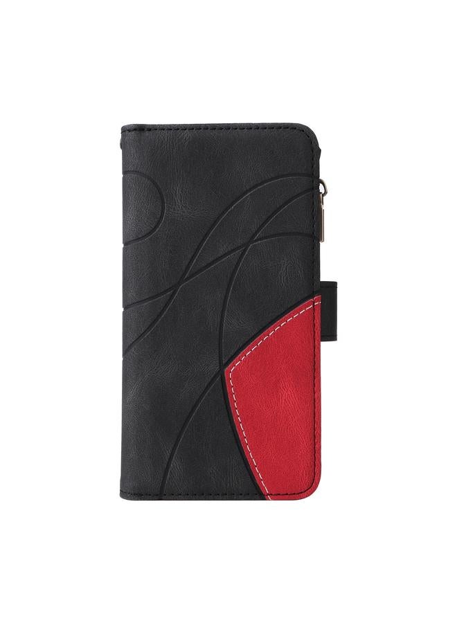 S-TOP Case For Samsung Galaxy A16 5G Dual-color 9 Card Slots Zipper Wallet Leather Phone Case - Image 2