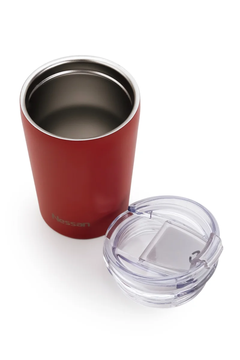Nessan Nessan Tumbler Stainless Steel Vacuum Insulated Travel Mug Water Coffee Cup for Home Office Outdoor Works Great for Ice Drinks and Hot Beverage- 200ml Red
