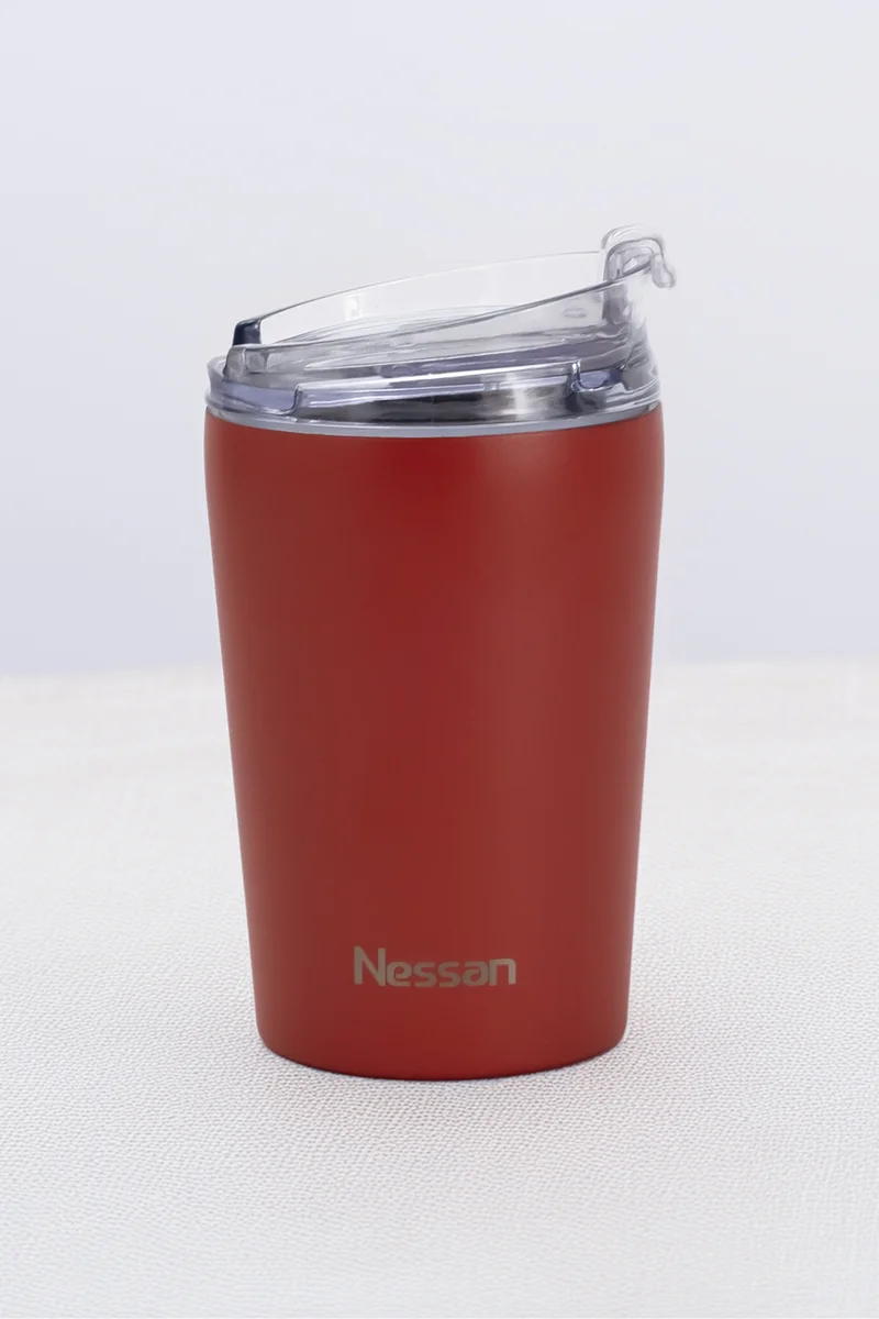 Nessan Nessan Tumbler Stainless Steel Vacuum Insulated Travel Mug Water Coffee Cup for Home Office Outdoor Works Great for Ice Drinks and Hot Beverage- 200ml Red