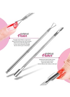 Excefore Nail Polish Gel Remover Tools Kit with Clips, 100ml Bottle, 500 Cotton Pad, Brush, Cuticle Pusher, Peeler, 100/180 File, Buffer Block  - Image 5