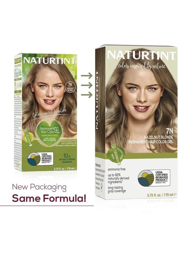 NATURTINT 7N Hazelnut Blonde Permanent Hair Color (Pack of 6), Ammonia Free, Vegan, Cruelty Free, up to 100% Gray Coverage, Long Lasting Results (Packaging may vary)  - Image 2