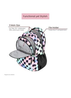 Genie Genie Iridescence School Bag for Girls 17 inch Backpack for Women 3 Zips Water Resistant Stylish and Trendy College Backpacks for Girls  27 litres  - Image 2