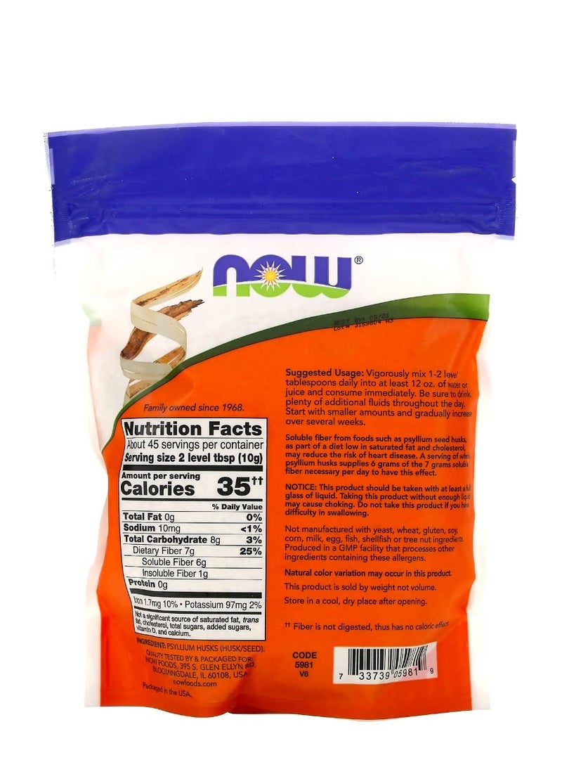 now Whole Psyllium Husks 16 oz (454 g) - Image 2