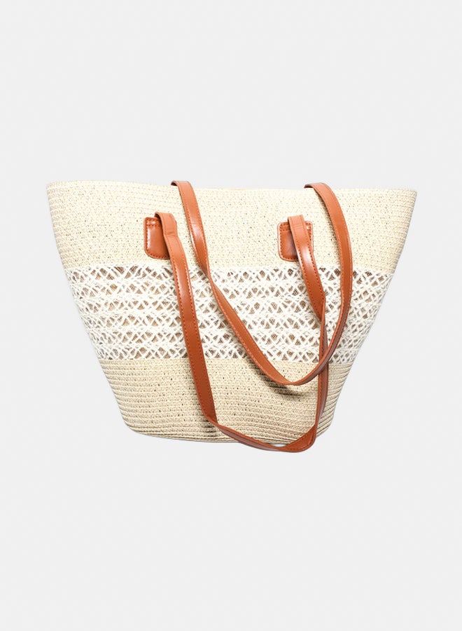 Glitter Women Beach\Summer Bag - Beige - Image 3