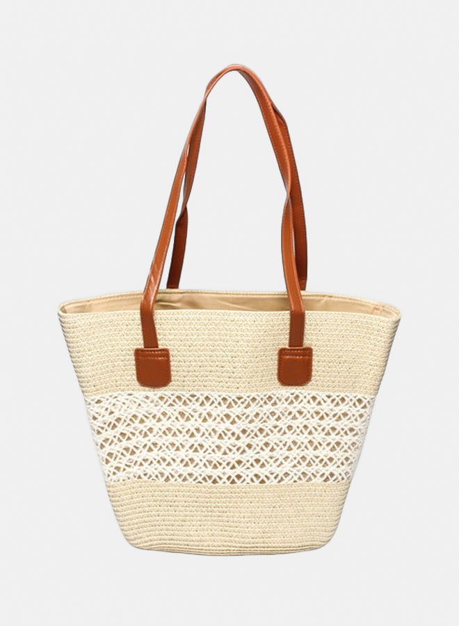 Glitter Women Beach\Summer Bag - Beige - Image 1