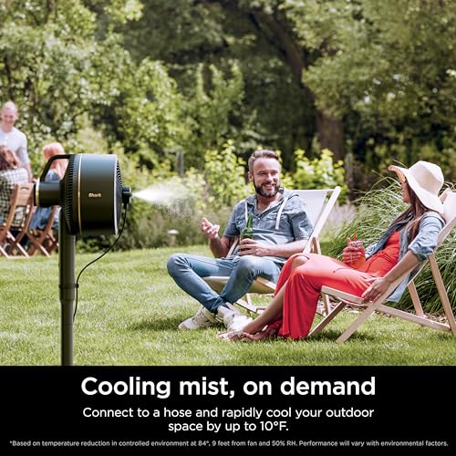 Shark FlexBreeze Fan Instacool Misting Attachment reduces temperatures to feel up to 10 degrees cooler FA20XMIST Black - Image 3