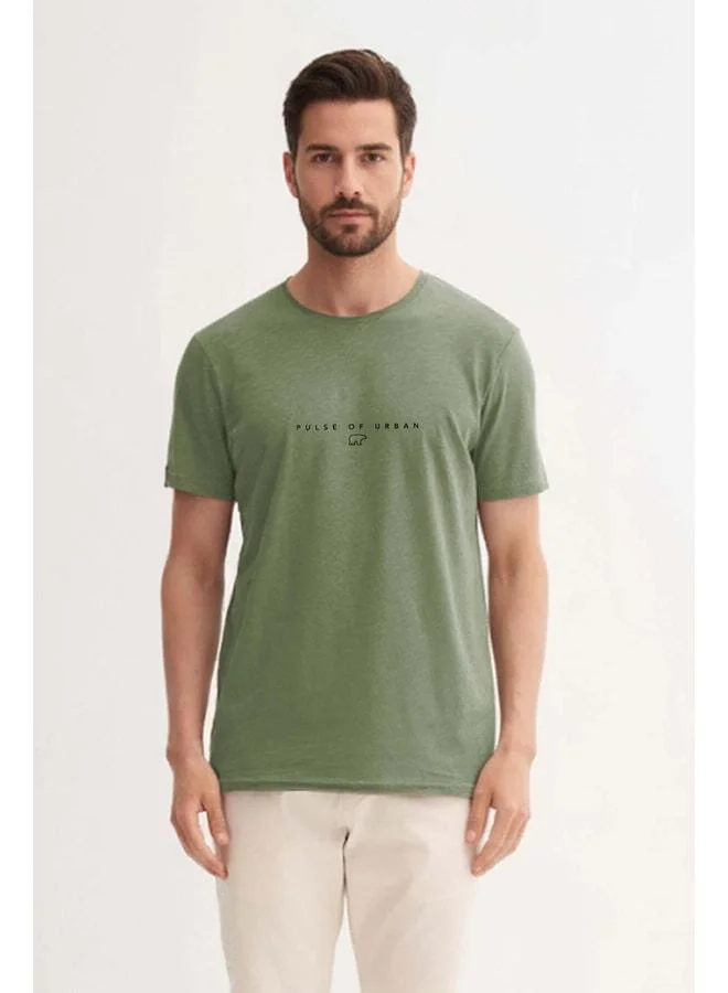 Bad Bear Pulse Pale Green Men's Printed T-Shirt.