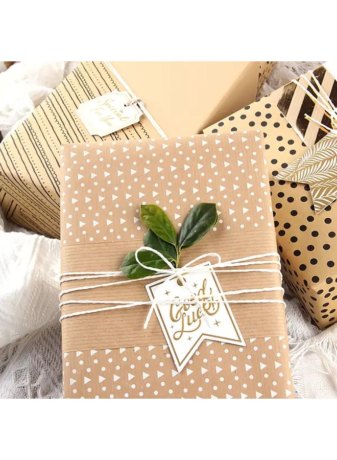 16 قطعة مجموعة ورق كرافت لتغليف الهدايا DIY للعطلات وزينة الباقات - Image 5