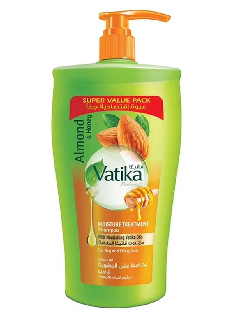 شامبو علاج الرطوبة فاتيكا، مع اللوز والعسل، 1000 مل