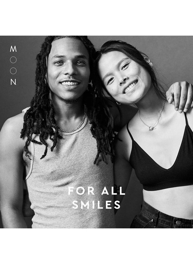 Moon - Teeth Whitening Strips, 7 Shades Whiter in 2 Weeks, 28 Treatments with Easy to Use Dissolvable Strips, Enamel-Safe Formula, Gentle on Sensitive Teeth, Vegan, Freshening Mint Flavor, 56 Strips - Image 1