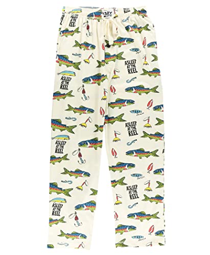 Lazy One Funny Ocean Pajama Pants For Men, Men's Separate Bottoms, Lounge Pants, Fishing, Outdoors (Asleep At The Reel, X-LARGE) - Image 3