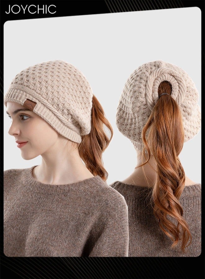 Joychic قبعة محبوكة لحماية الأذنين دافئة لفصل الخريف والشتاء، مقاومة للرياح للنساء - Image 1