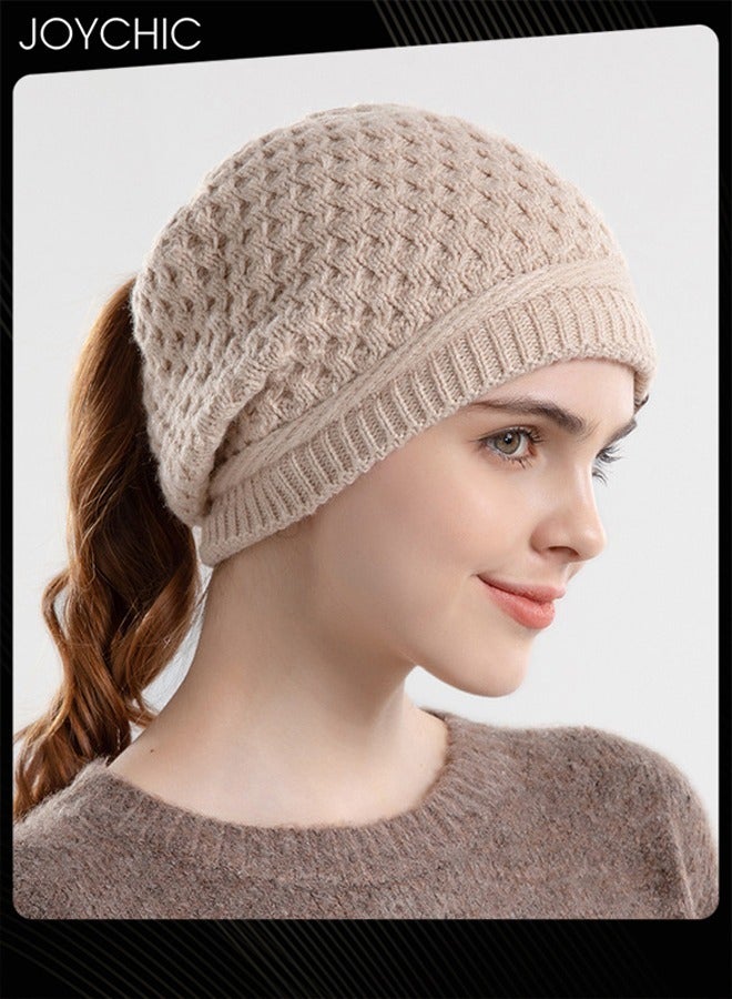 Joychic قبعة محبوكة لحماية الأذنين دافئة لفصل الخريف والشتاء، مقاومة للرياح للنساء - Image 2