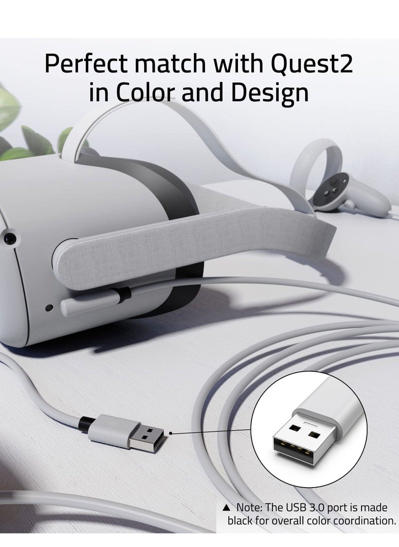 Generic Link Cable 5 Meters for Oculus Quest 2 Accessories and PC/Steam VR, High Speed PC Data Transfer, USB 3.2 to USB C Cable for VR Headset and Gaming PC  - Image 2