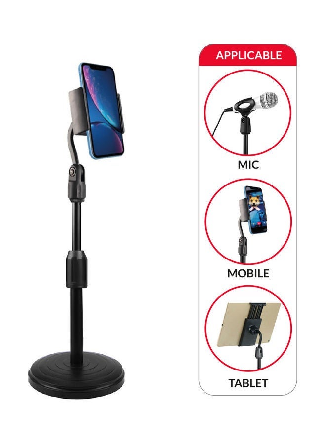 Trands 3-In-1 Microphone Mobile Phone Tablet Holder Black - Image 3