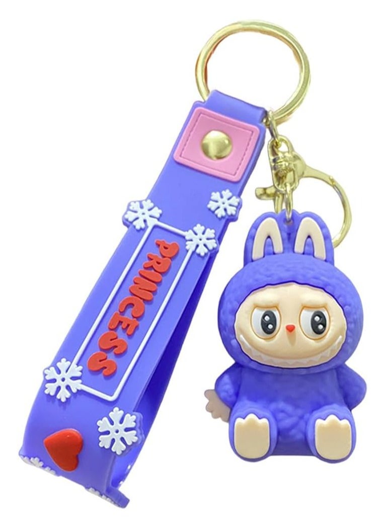 LABUBU Keychain For Women And Girls, Cute Labubu Doll Wristlet Accessories For Backpack Handbag Car Keys  - Image 1