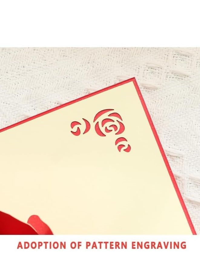 Zikra Rose 3D Pop-Up Card Day With Envelope Mothers Day Mom Anniversary Wife Husband Happy Birthday Thinking of You Greeting - Image 5