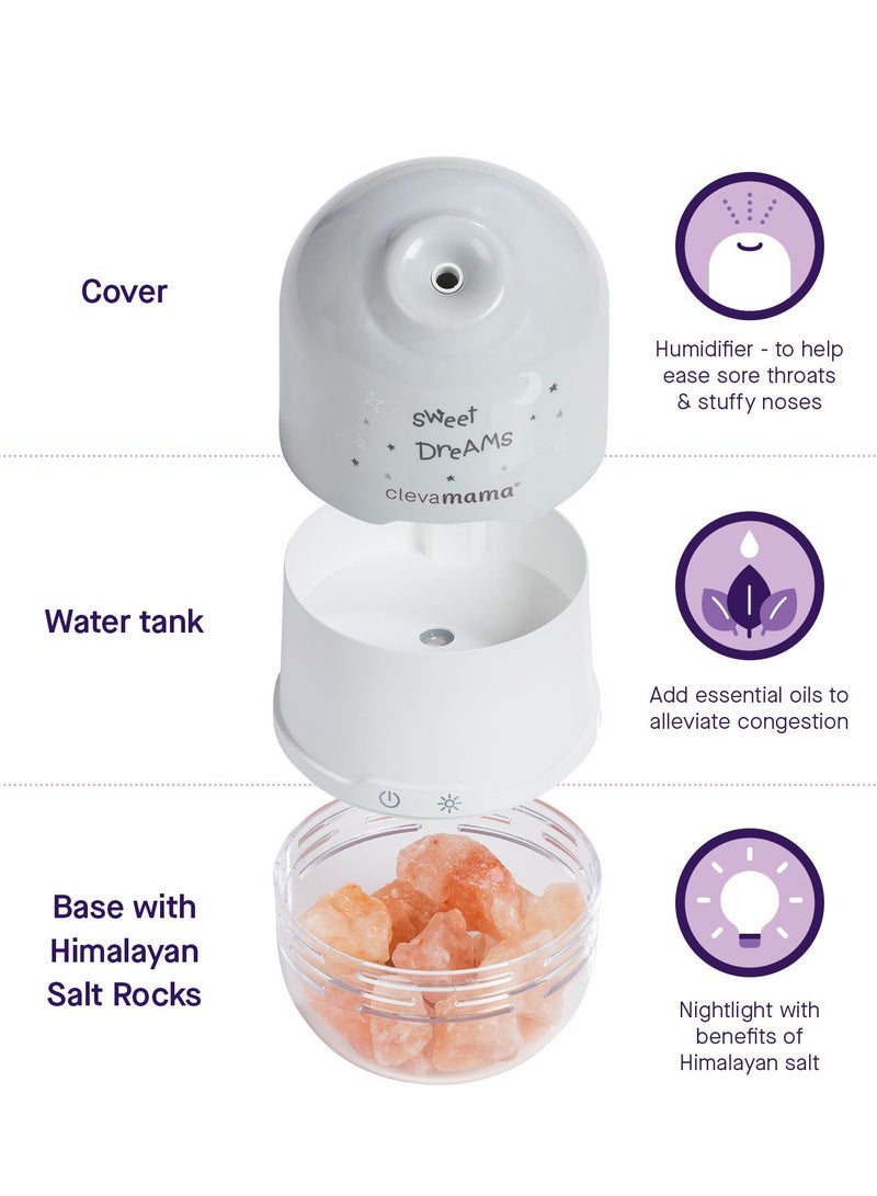 Clevamama Pure Salt Lamp - Humidifier, Air Purifier, Aromatherapy Diffuser - Image 4