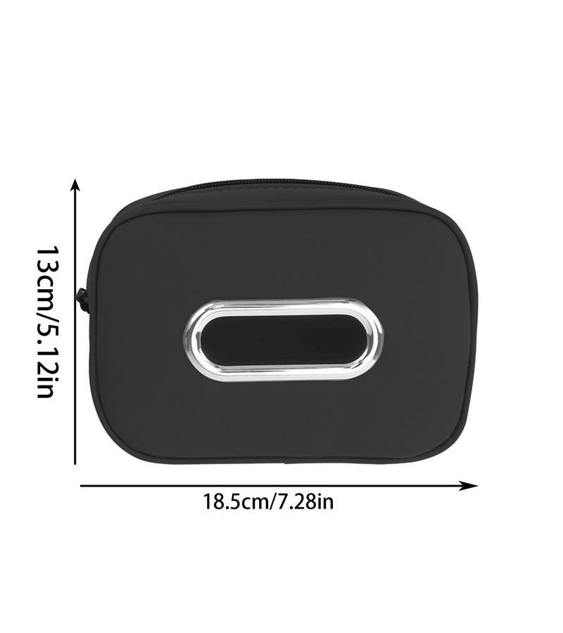 1 Pack Red Tissue Box Holder With Strap Seat Back And Armrest Organizer For Car SUV - Image 2